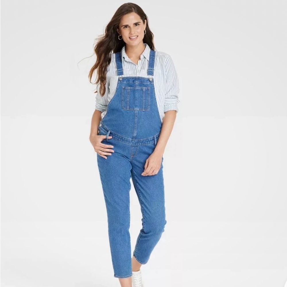Isabel Maternity by Ingrid & Isabel Blue Denim Overalls